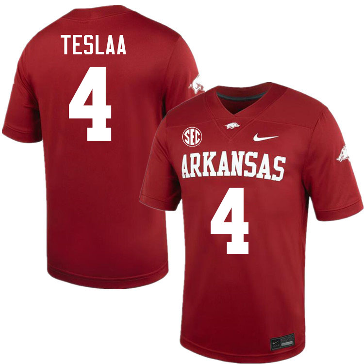 Isaac TeSlaa Arkansas Jersey,Arkansas Razorbacks #4 Isaac TeSlaa Jersey Youth College-Cardinal